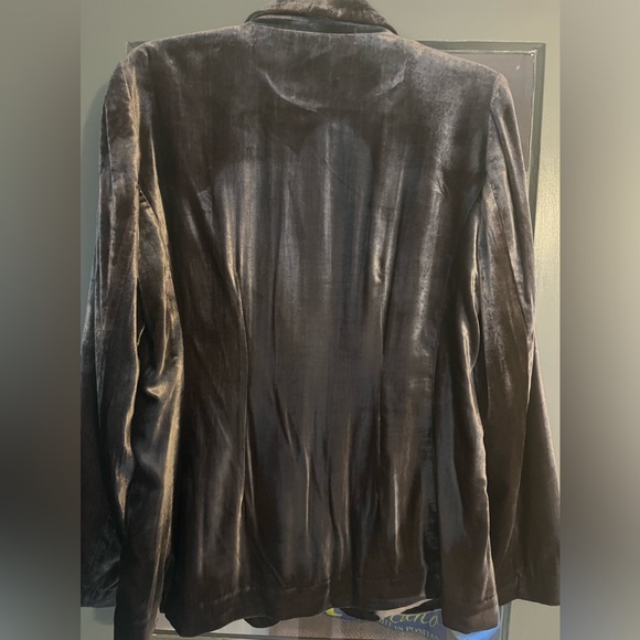 Anthropologie Velvet Taupe Jacket - Picture 2 of 6